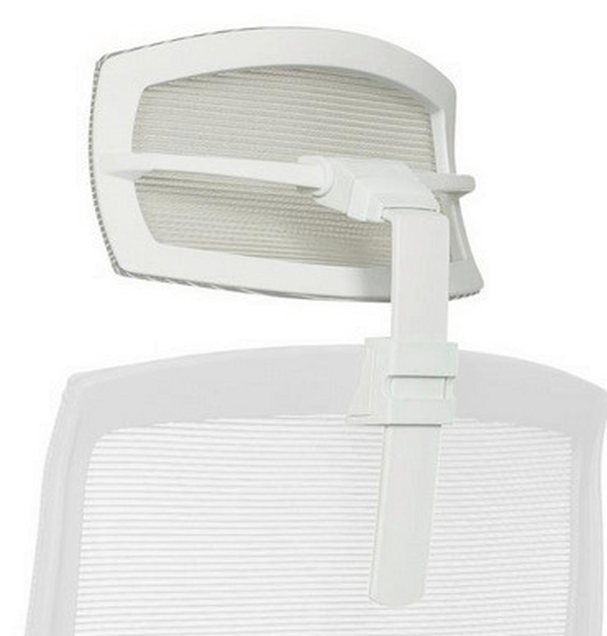 Naslon Za Glavo Aspen, Bela - bela, Moderno, umetna masa/tekstil (29/15-30/12cm) - MID.YOU