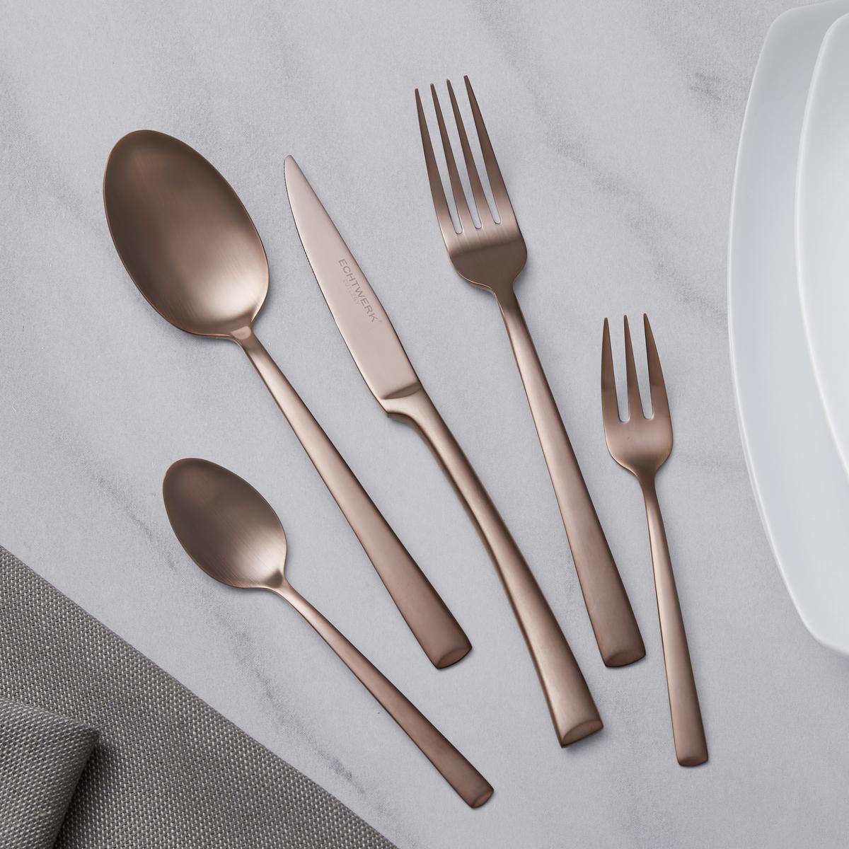 Jedilni Pribor Avelino, 30-Delni - barve brona, Moderno, kovina - Echtwerk