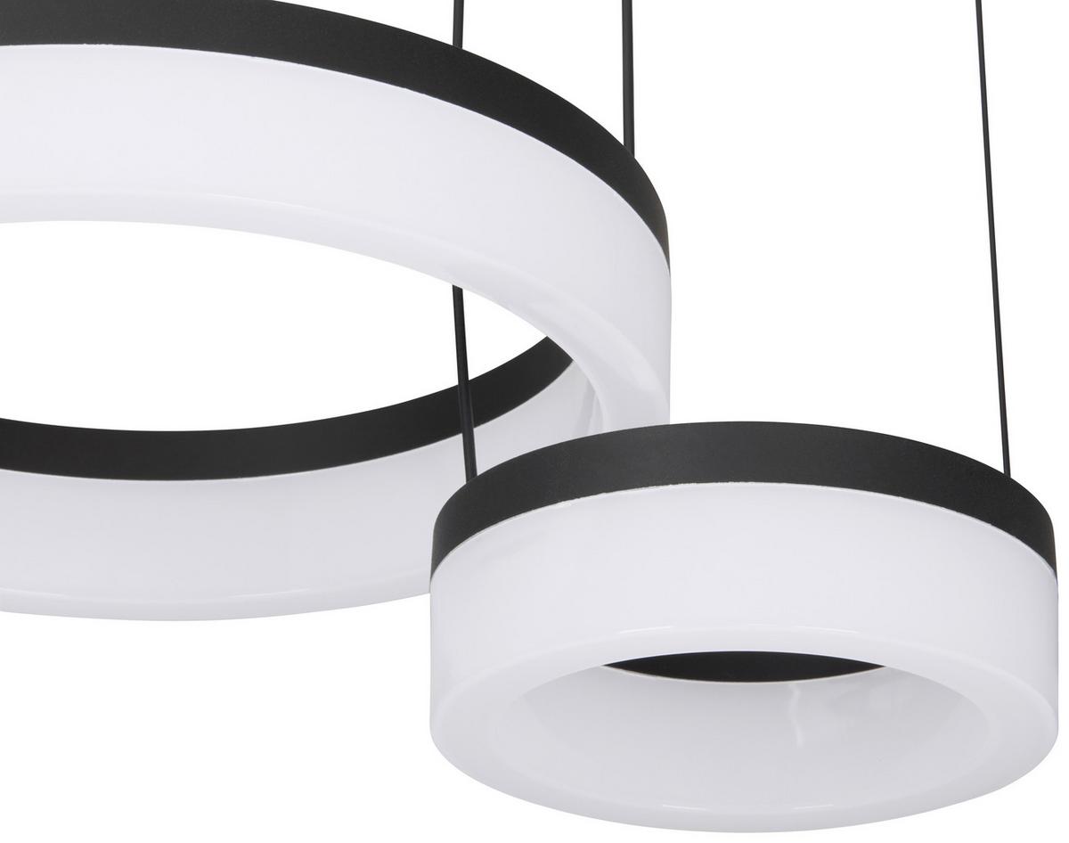 LED-Hängeleuchte Gutzi Schwarz max. 30 Watt - Schwarz, MODERN, Kunststoff/Metall (40/23/50cm)