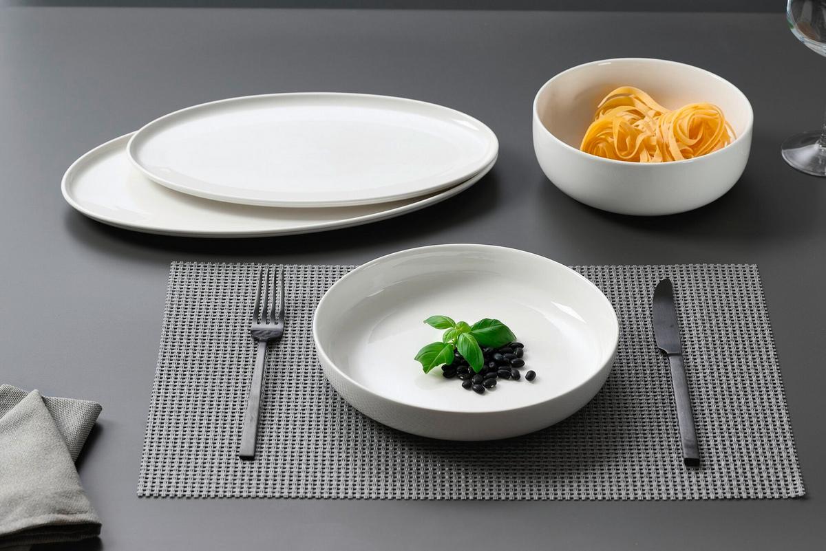 TALERZ DO MAKARONU 423945 SKAGEN - biały, Konventionell, ceramika (22/22/4cm) - Ritzenhoff Breker