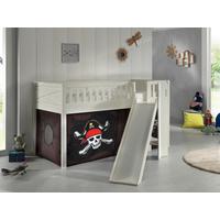 Spielbett Scott Caribian Pirate ca. 90x200 Kiefer Weiß - Naturfarben/Weiß, ROMANTIK / LANDHAUS, Holz (90/200cm) - Vipack