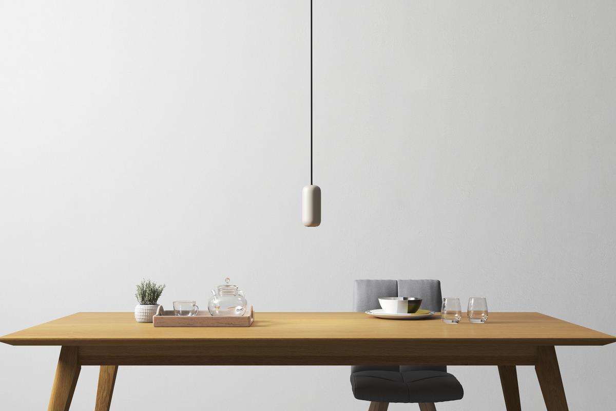 LAMPA WISZĄCA 70146A41 PARIS - kolor piaskowy, Basics, metal (12,5/150cm) - Brilliant