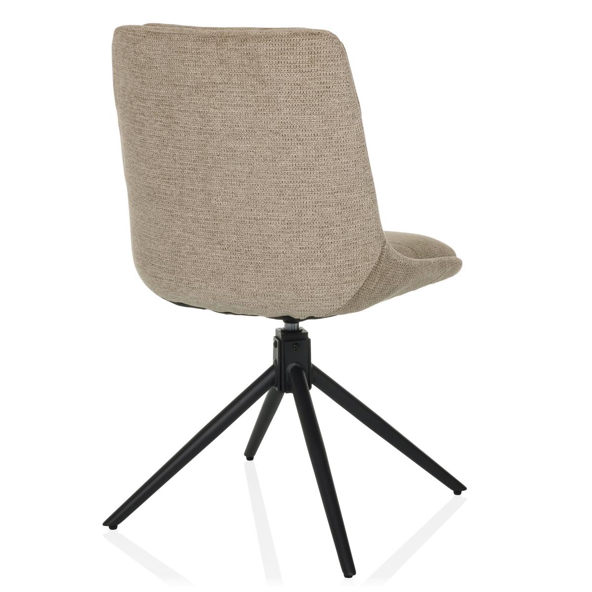 Vrtljivi Stol Tarviso I, Bež - črna/bež, Moderno, kovina/tekstil (53/89/58cm) - MID.YOU