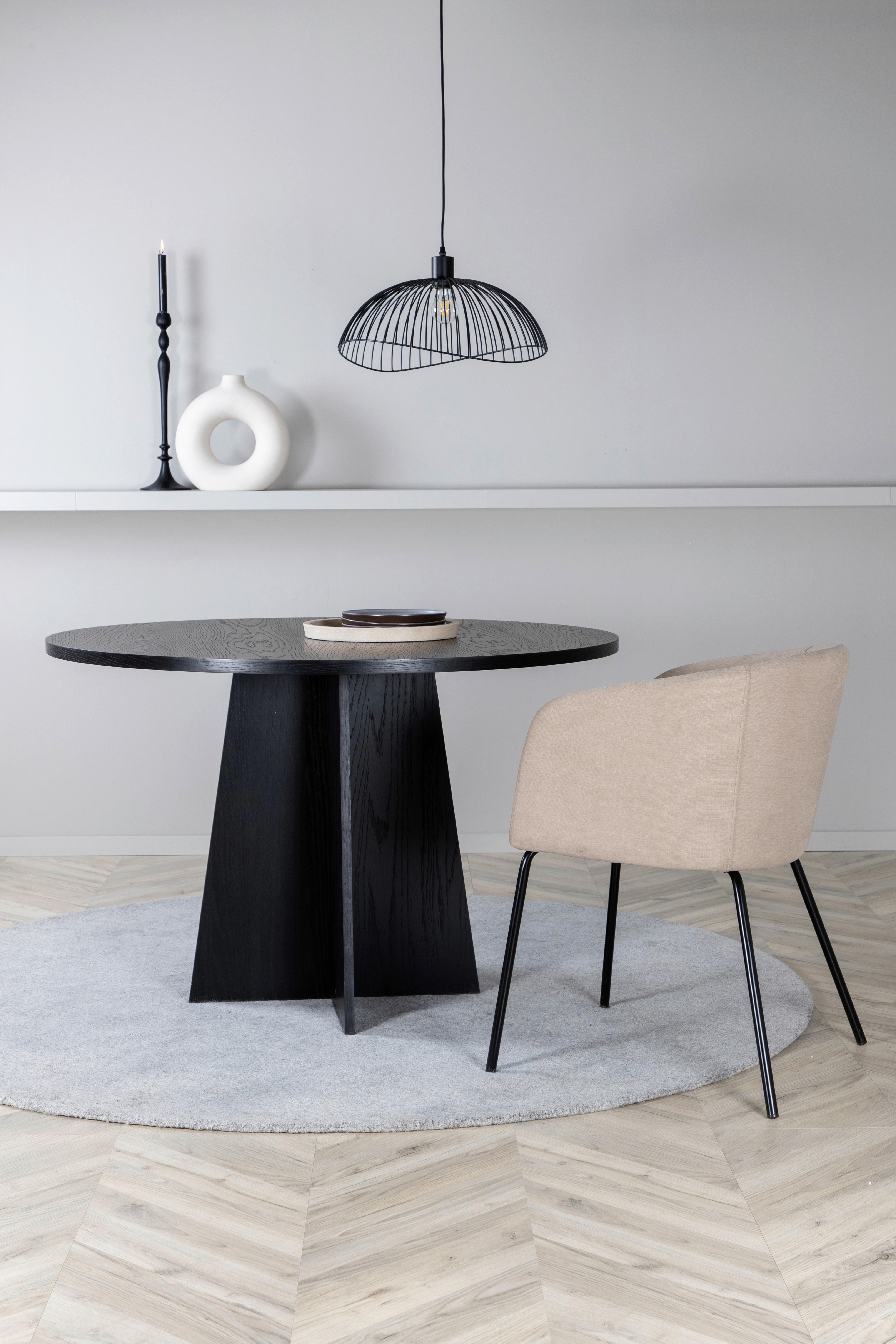 ESSTISCH BOOTCUT - Schwarz, Design, Holz (110/110/75cm) - Livetastic