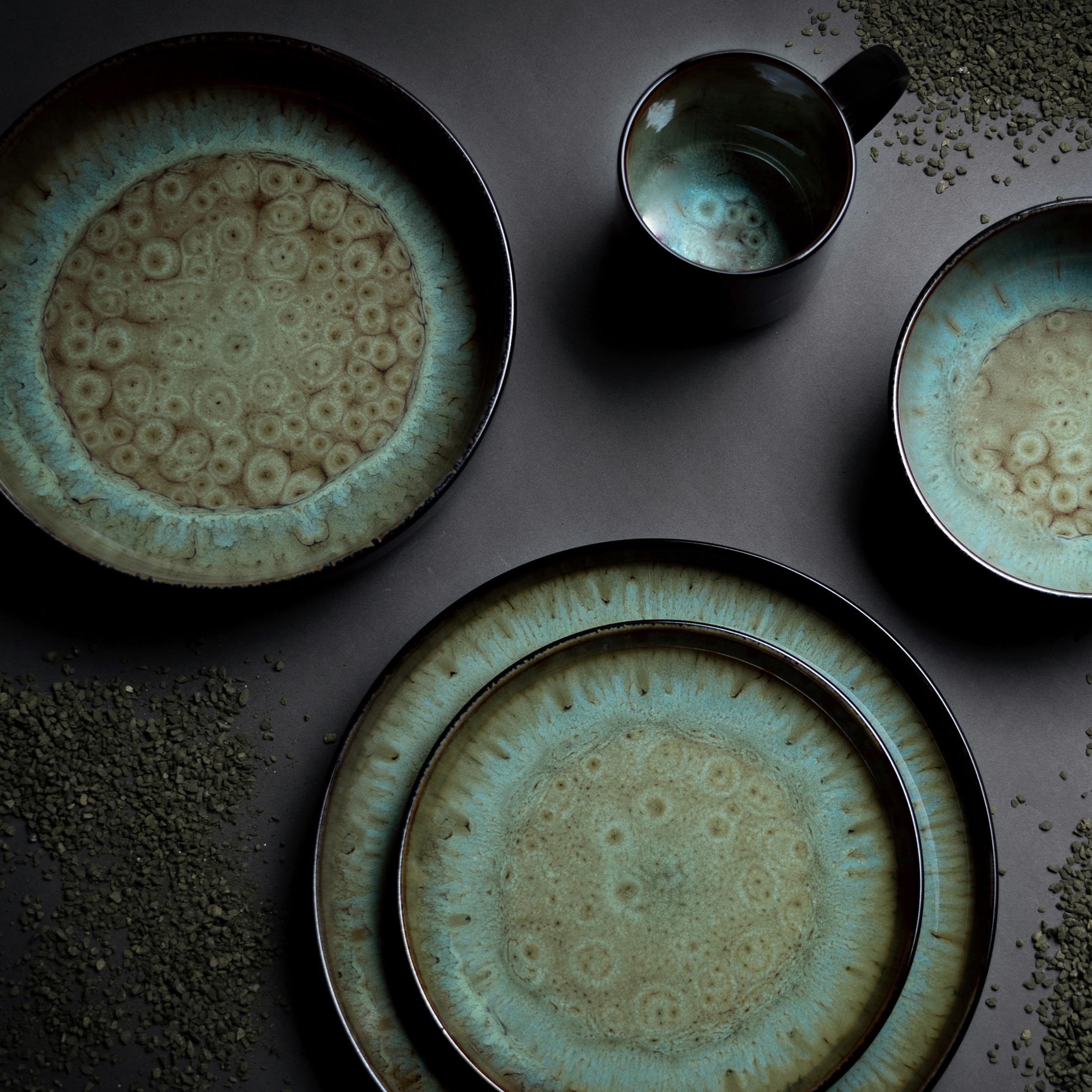 Kombiservice Nordic Fjord Grün, 30-teilig - Grün, Trend, Keramik - Creatable