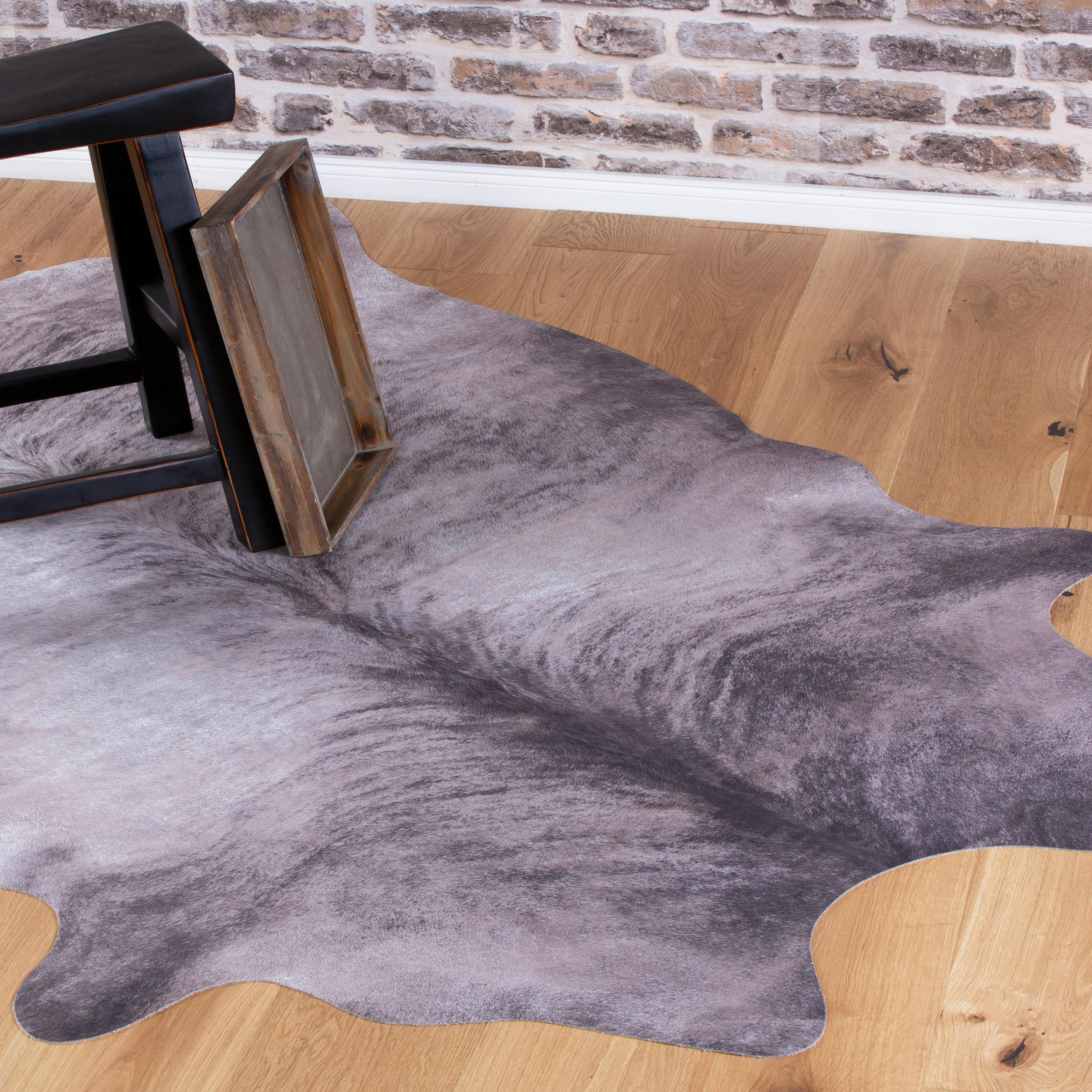 Rinderfell My Toledo Grau/Weiß ca. 155x190cm - Beige/Weiß, Design, Textil (155/190cm) - Obsession