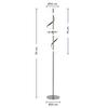 LED-GOLVLAMPA LINA - kromfärg/nickelfärgad, Modern, metall/plast (23/23/151cm) - Mömax