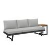 TUINBANK LOAN - Antraciet/Donkergrijs, Modern, Hout/Textiel (210/84/78cm) - Bessagi Garden
