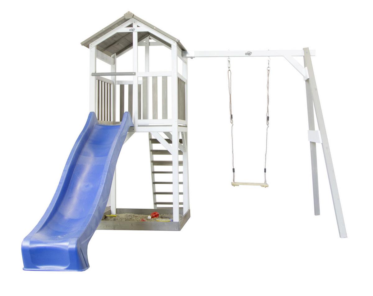 Spielhaus Beach Tower Swing - Blau/Weiß, Basics, Holz/Kunststoff (277/242/349cm) - Ambia Garden