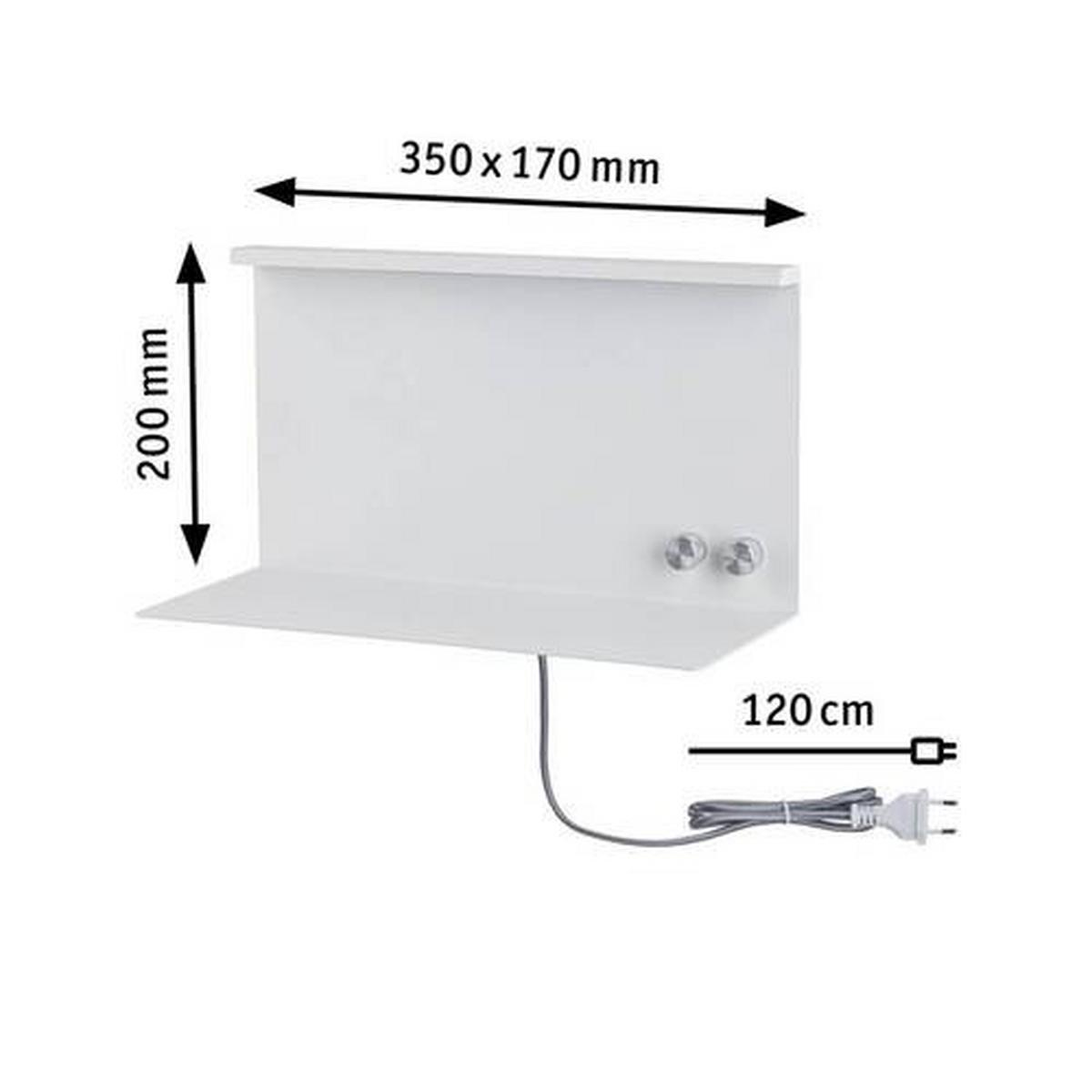 LED-Wandleuchte Jarina in Weiß max. 4,5/1,6 Watt - Weiß, Design, Metall (35/20cm) - Paulmann