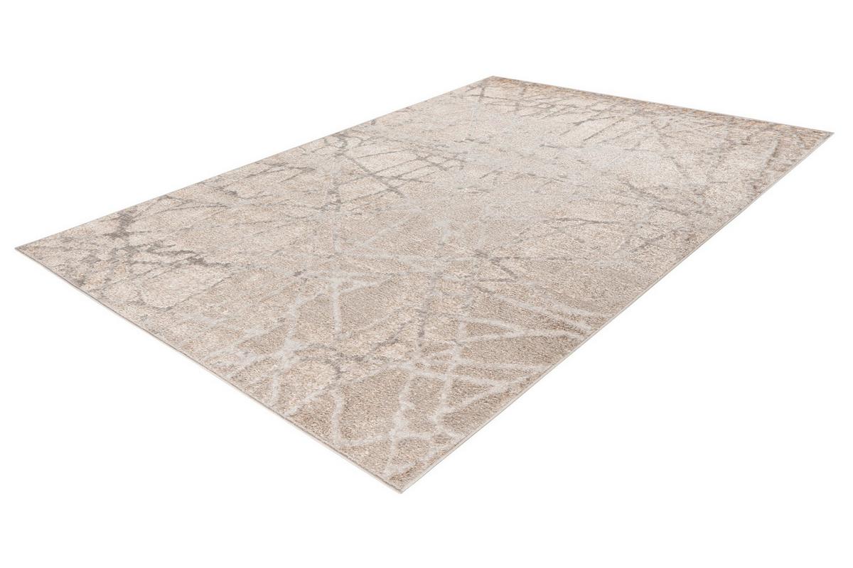 FLACHWEBETEPPICH CATCHER 125 SILBER/BEI 120X170 - Beige/Silberfarben, Basics, Textil (120/170cm) - Kayoom