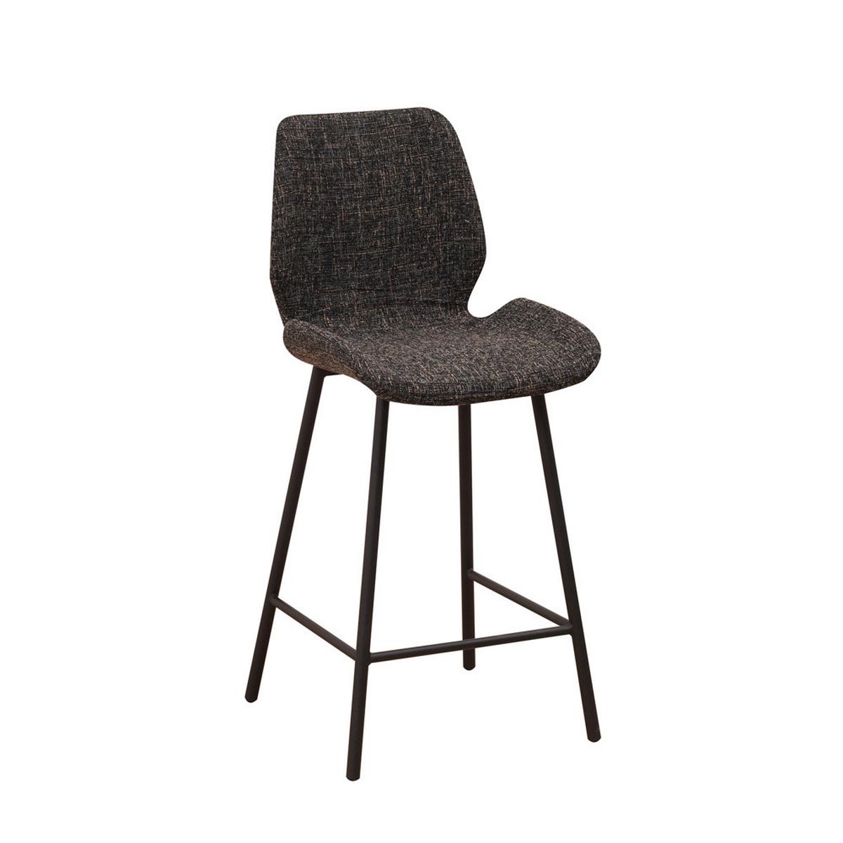 BARHOCKER-SET BARRON - Schwarz, Design, Textil/Metall (47/99/55cm) - MID.YOU