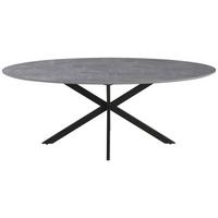 Esstisch Matteo Grau - Schwarz/Grau, MODERN, Holzwerkstoff/Metall (180/90/75cm) - Mömax
