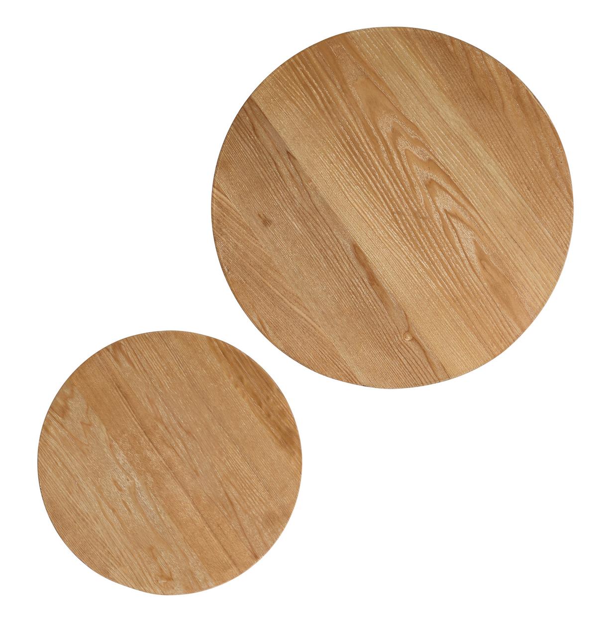 ZESTAW STOLIKÓW BOCZNYCH MIKE - kolor dębowy, Trend, materiał drewnopochodny (30-38/30-38/34-39cm) - Xora