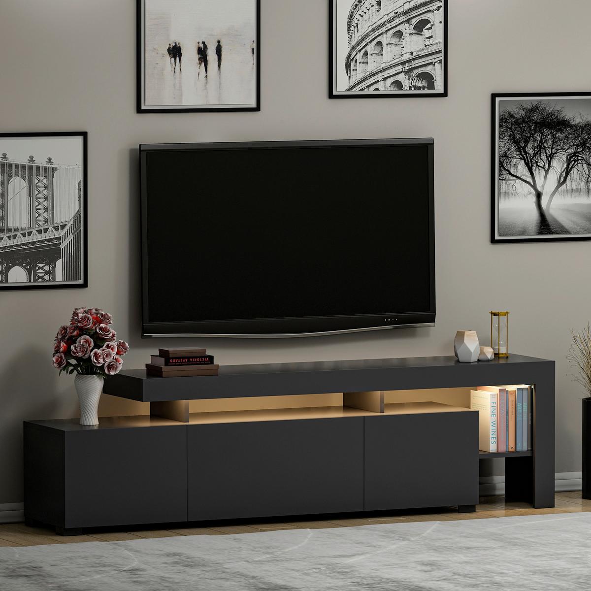 LOWBOARD BELIZ TV-SCHRANK - Anthrazit, Design, Holzwerkstoff (192/53/37cm) - Livetastic