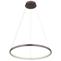 LED-HÄNGELEUCHTE 67192-29BR - Opal/Braun, Design, Kunststoff/Metall (60,5/120cm) - Globo