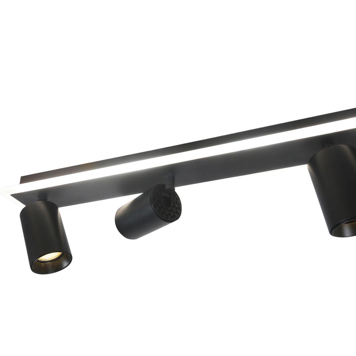 Led-deckenstrahler Lp-0612/4c Bk Parma 4 - Schwarz, Konventionell, Metall (14/70/8cm)