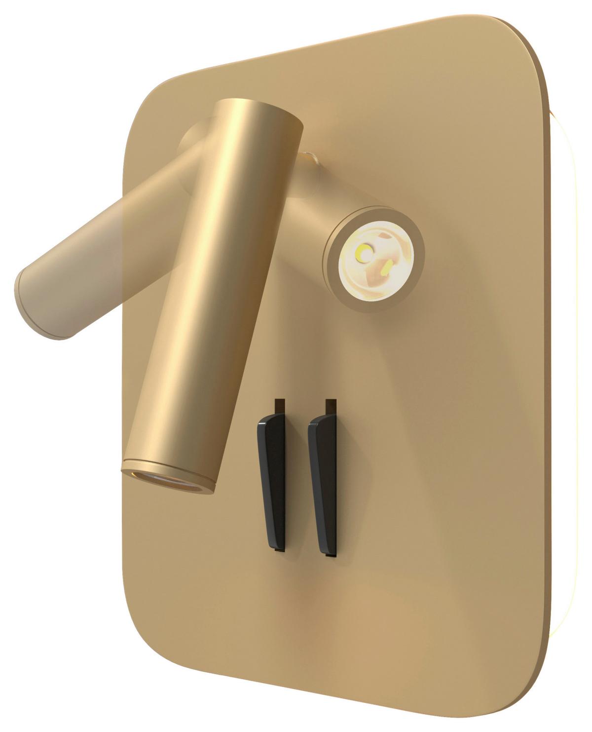 Wandleuchte IOS Goldfarben max. 9 Watt - Goldfarben, Basics, Kunststoff/Metall (6,5/13/13cm) - MAYTONI