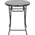 Gartentisch Sam in Schwarz - Schwarz, Glas/Kunststoff (60/70/60cm) - MÖMAX modern living