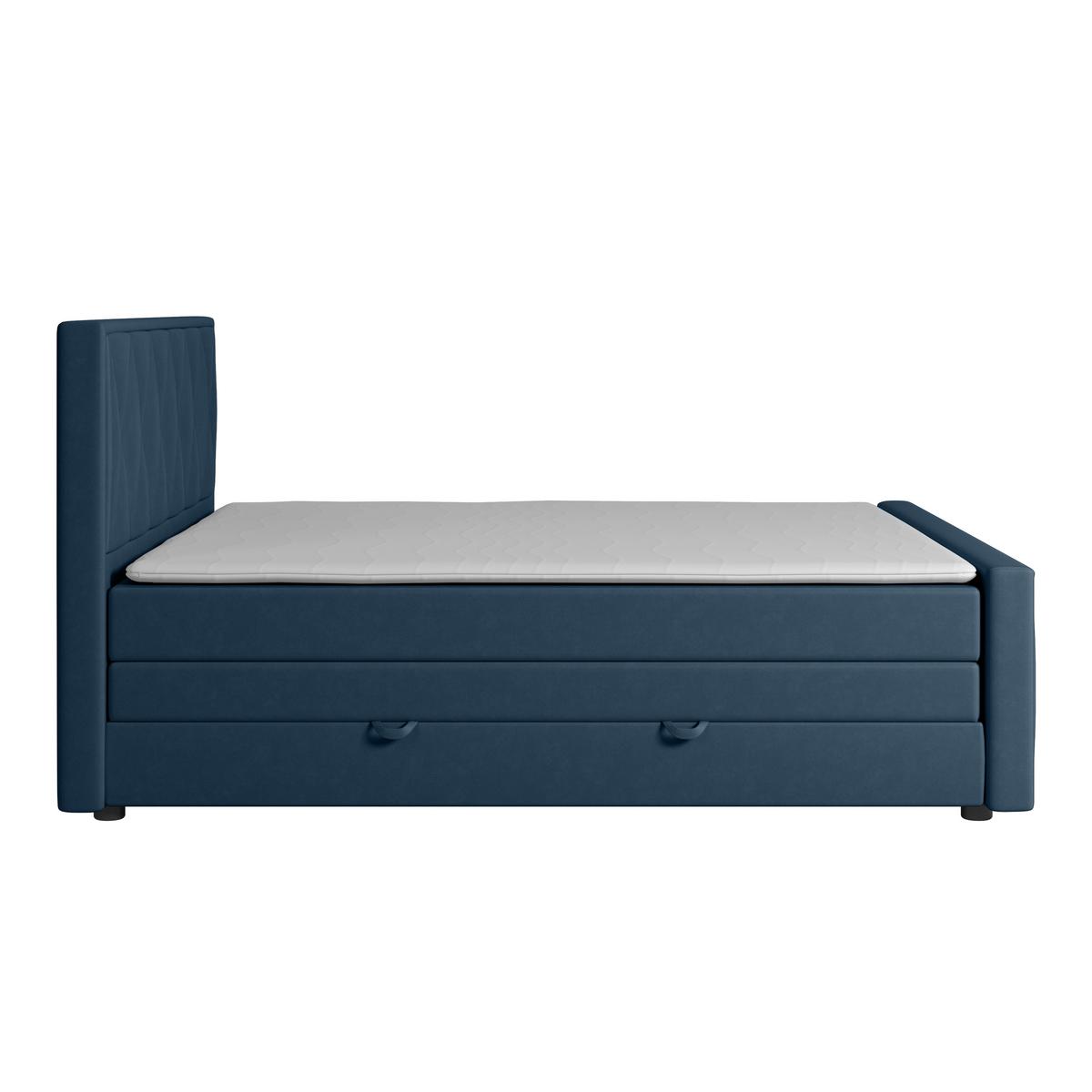 Boxspringbett Porto ca. 180x200 cm Blau - Blau, MODERN, Holz/Kunststoff (180/200cm) - MID.YOU