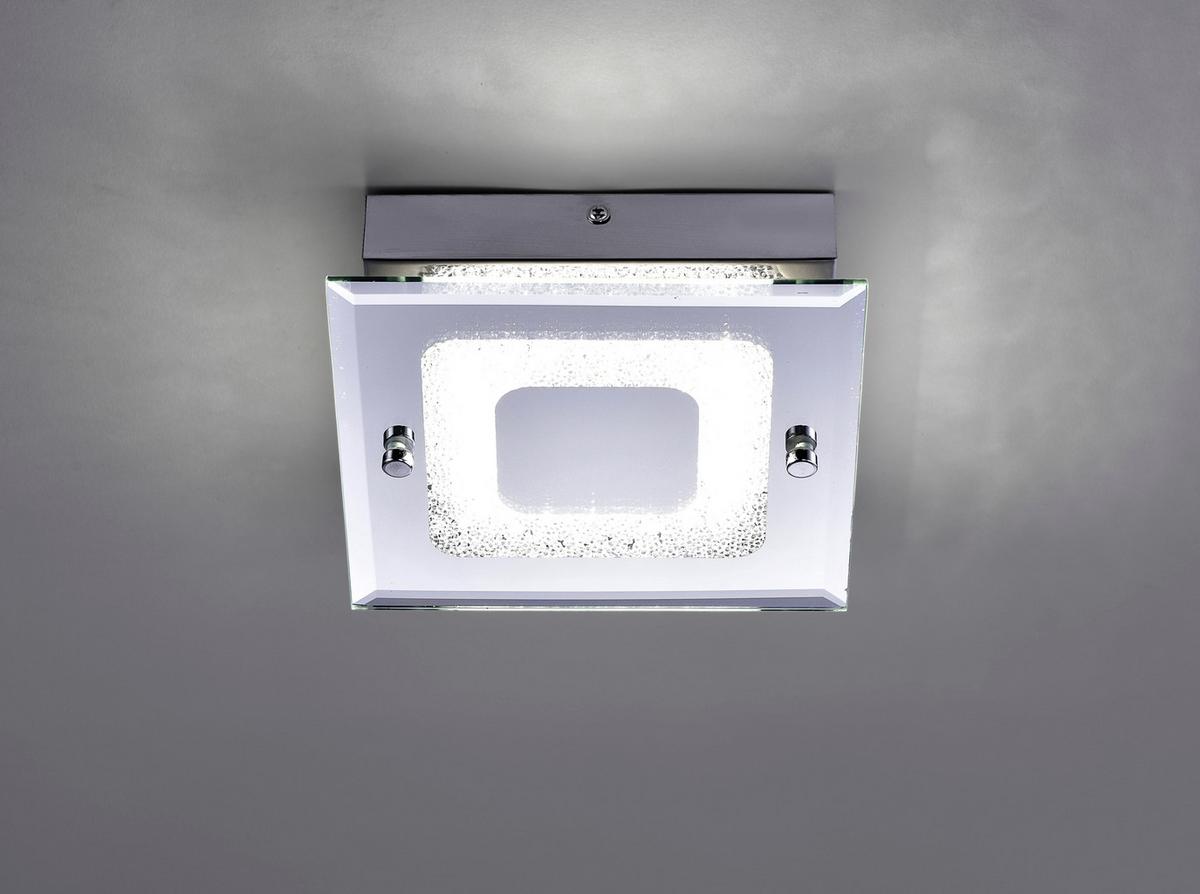 LED-Wandleuchte 11570-17 max. 1,6 Watt - Chromfarben, KONVENTIONELL, Glas/Metall (18/18/5,8cm)