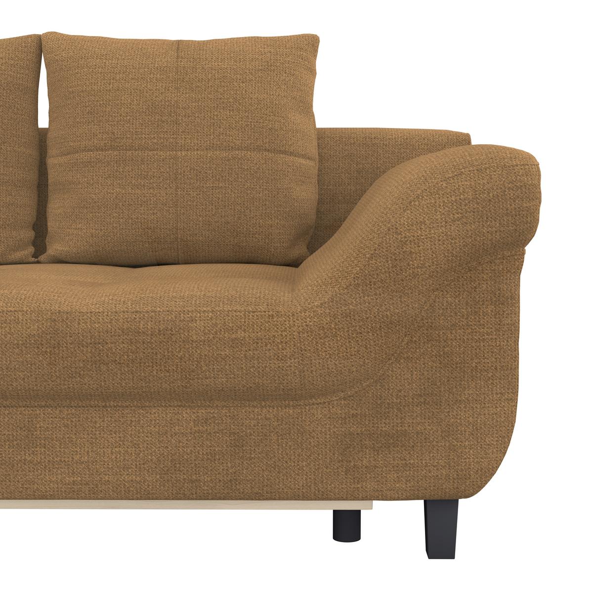 Kutna Garnitura Mendoza - boje hrđe/crna, Konvencionalno, tekstil (197/309cm) - Modern Living