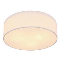 Deckenleuchte Ava in Beige max. 25 Watt - Beige/Weiß, Basics, Textil/Metall (40/12cm) - Globo