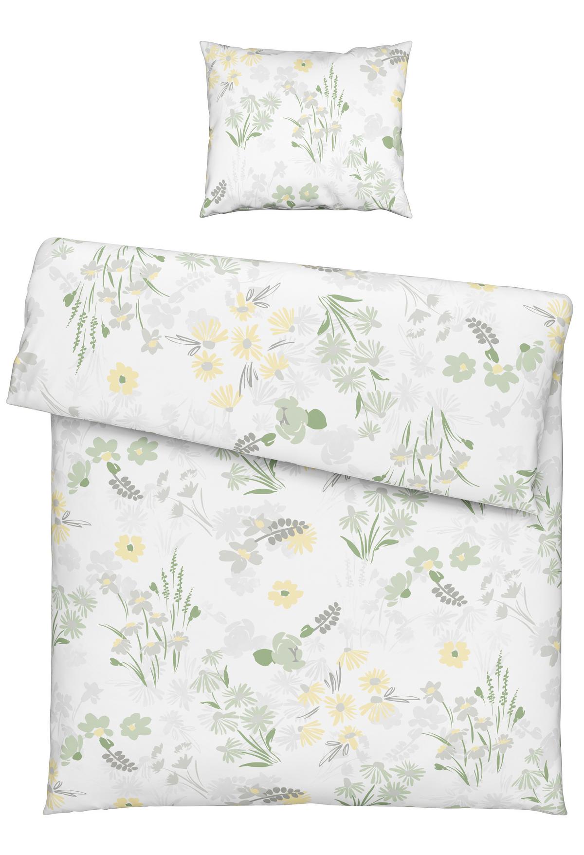 BETTWÄSCHESET ANNELIESE - Grün, Konventionell, Textil (160/210cm) - Modern Living