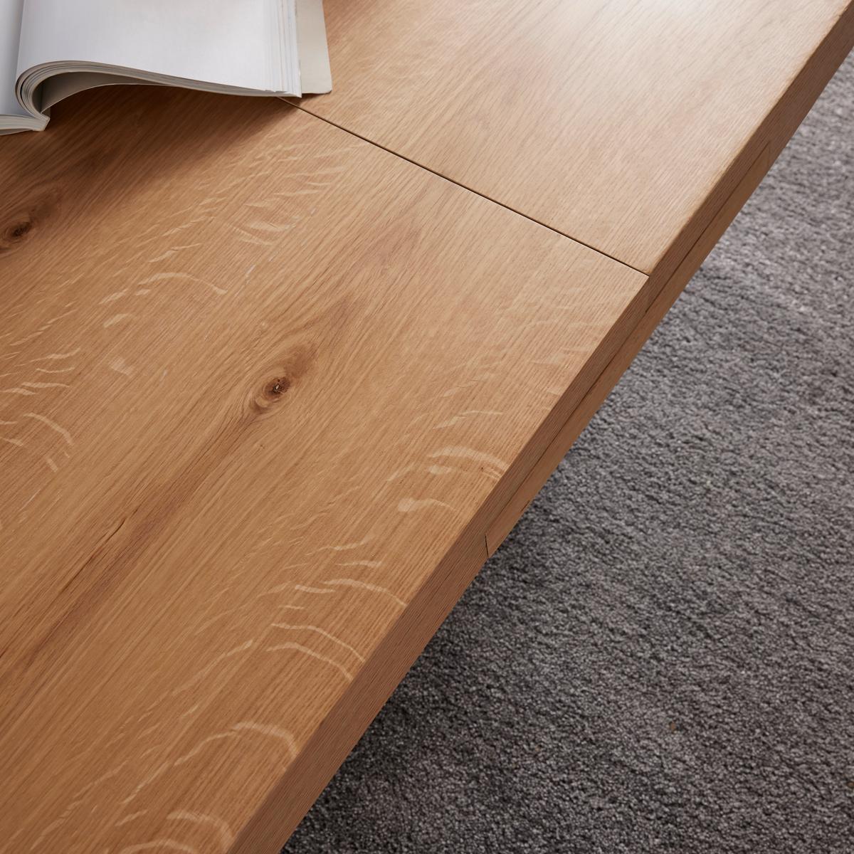 Couchtisch 2 in 1 Based in Schwarz/Eichefarben - Eichefarben/Schwarz, MODERN, Holz/Holzwerkstoff (133-170/80/51,5-77,5cm) - Based