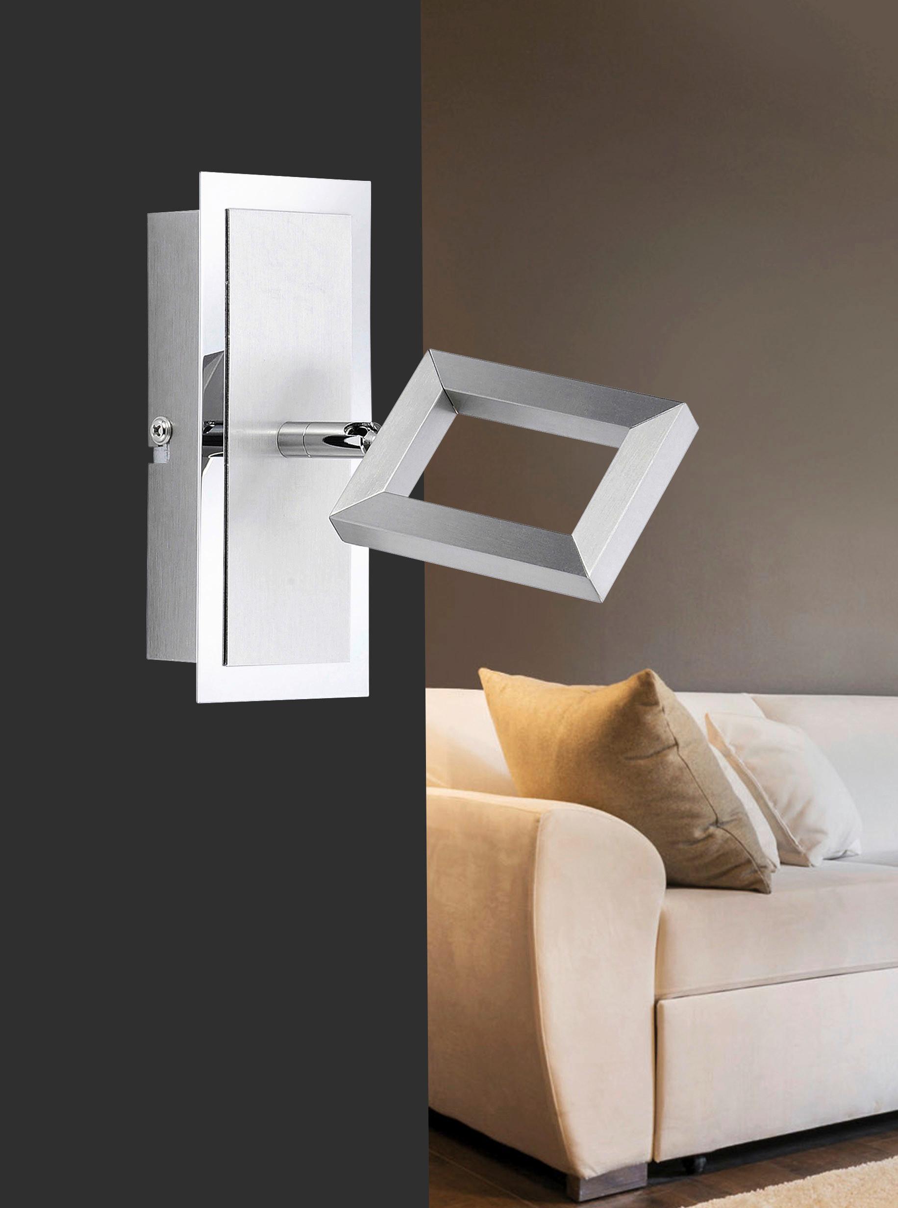 LED-Wandleuchte 6957-55 max. 4,10 Watt - Chromfarben/Weiß, Design, Kunststoff/Metall (14,5/7/15,4cm) - Paul Neuhaus