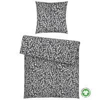 Bettwäsche Bio-Anna Graphit/Weiß ca. 135x200cm - Graphitfarben/Weiß, Natur, Textil (135/200cm) - ecoTree