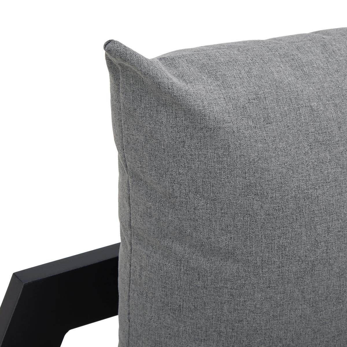 Relaxliege Ilva Blue Dunkelgrau aus Metall/Textil - Dunkelgrau/Schwarz, Modern, Textil/Metall (210/73/61cm) - Bessagi Garden