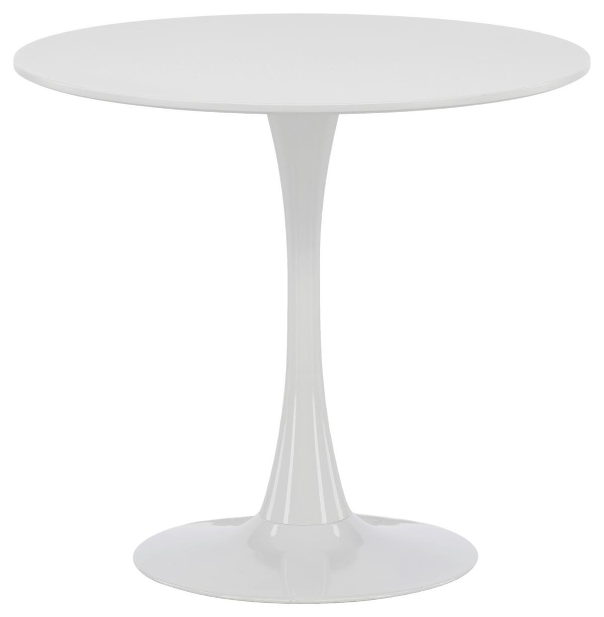 Esstisch Hamden Ø ca. 80 cm Weiß - Hellgrau/Weiß, Design, Holzwerkstoff/Metall (80/80/75cm) - Livetastic