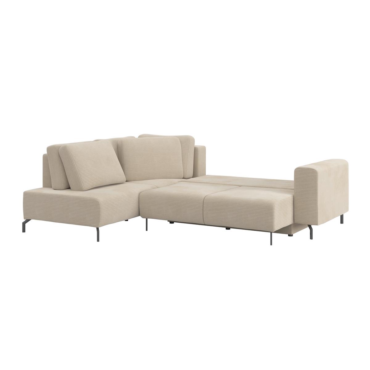 Kutna Garnitura Veni - bež/crna, Moderno, tekstil (210/272cm) - Modern Living
