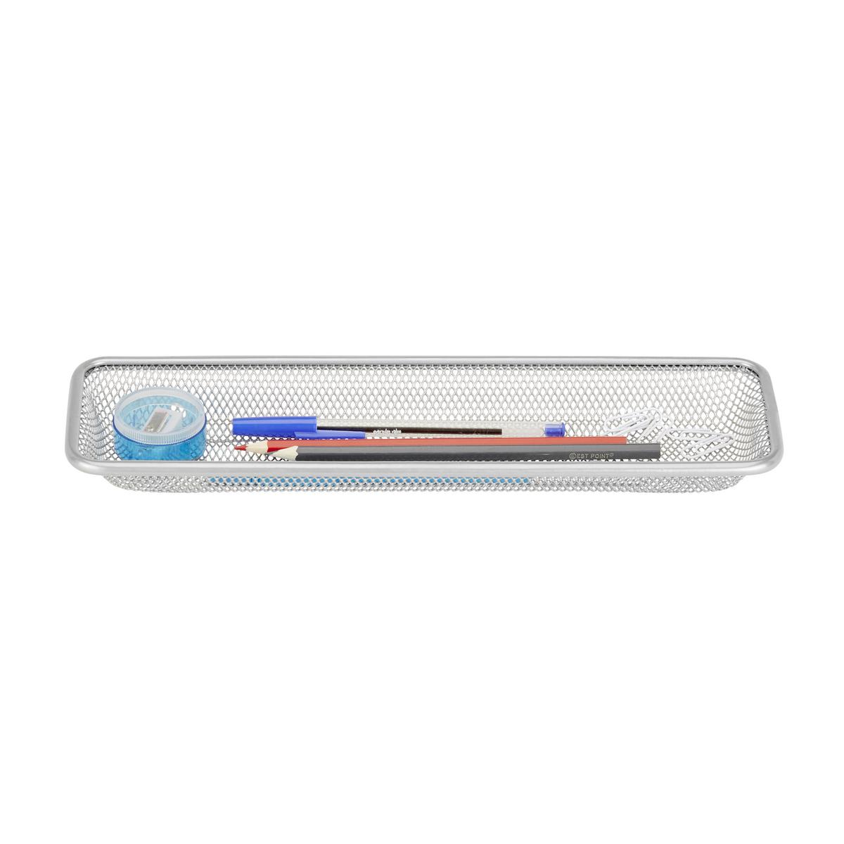Držalo Za Svinčnike Mesh, Srebrna - srebrne barve, kovina (31/9,5/3cm) - Mömax
