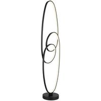 Stoječa Led-svetilka Iti - črna/opal, Moderno, kovina/umetna masa (30/25/120cm) - Mömax