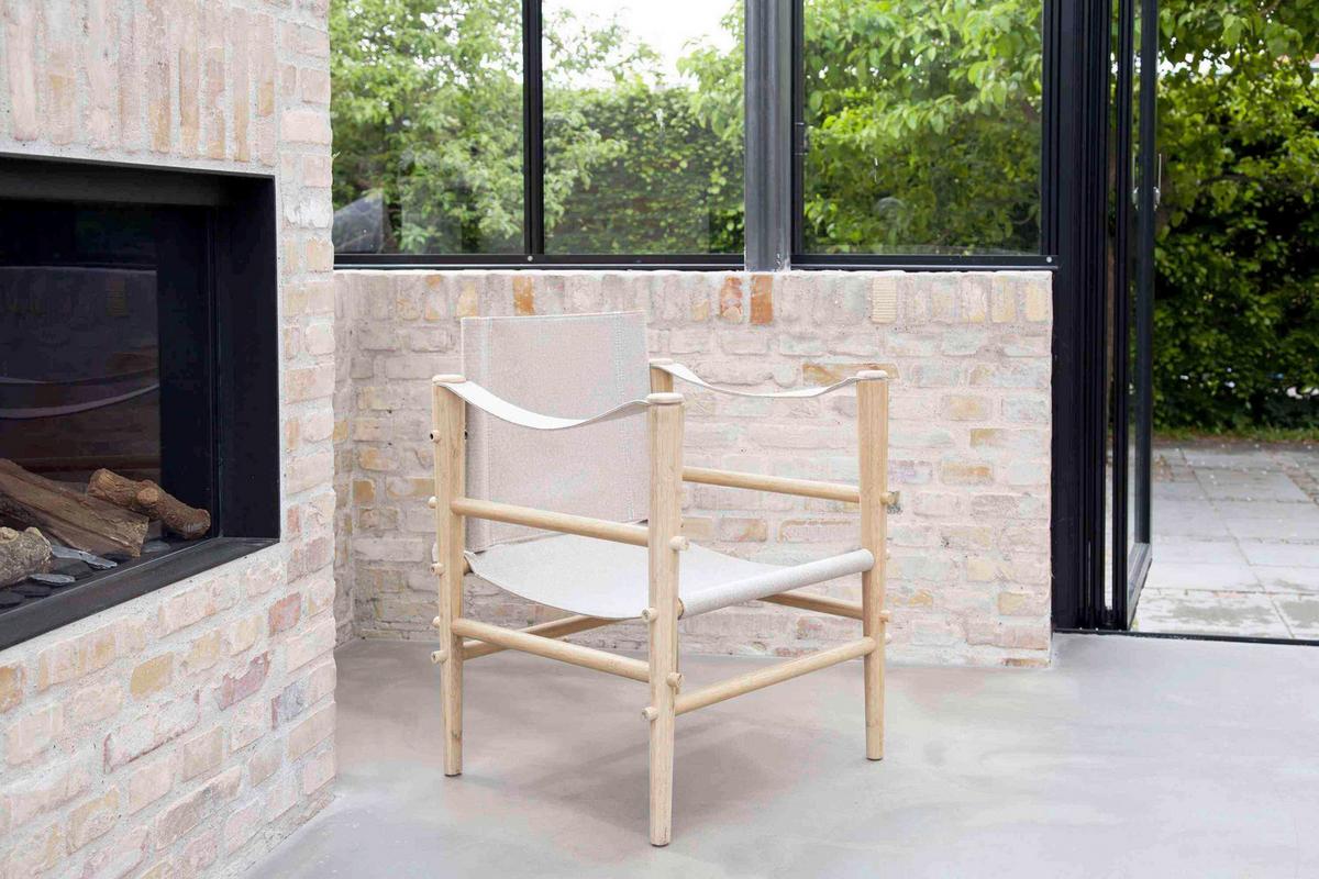 Loungesessel Safari - Beige/Naturfarben, Design, Holz (59/79/61cm) - MID.YOU