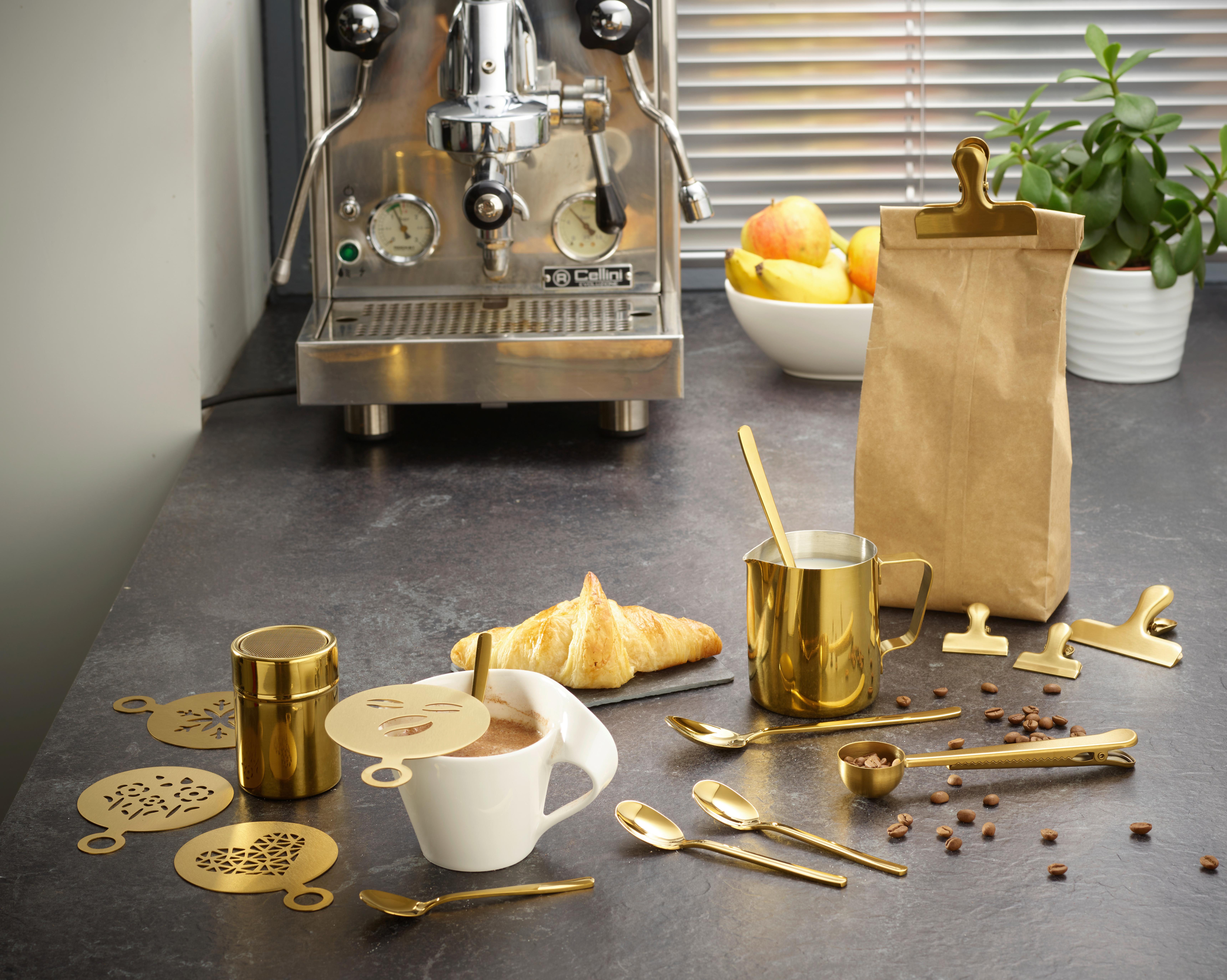 Kaffeeset Cosme in Goldfarben, 23-teilig - Goldfarben, Basics, Metall - Echtwerk