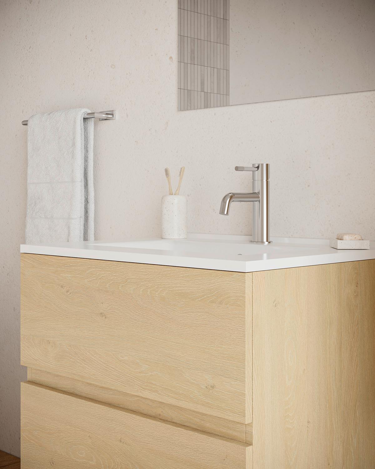 Element Ispod Umivaonika Easy - divlji hrast/antracit, Moderno, drvni materijal (60/51/46cm)