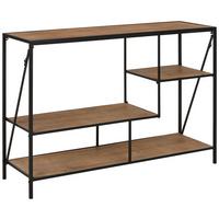 Regal in Naturfarben/Schwarz - Schwarz/Naturfarben, Modern, Holzwerkstoff/Metall (114/78/35cm) - Mömax