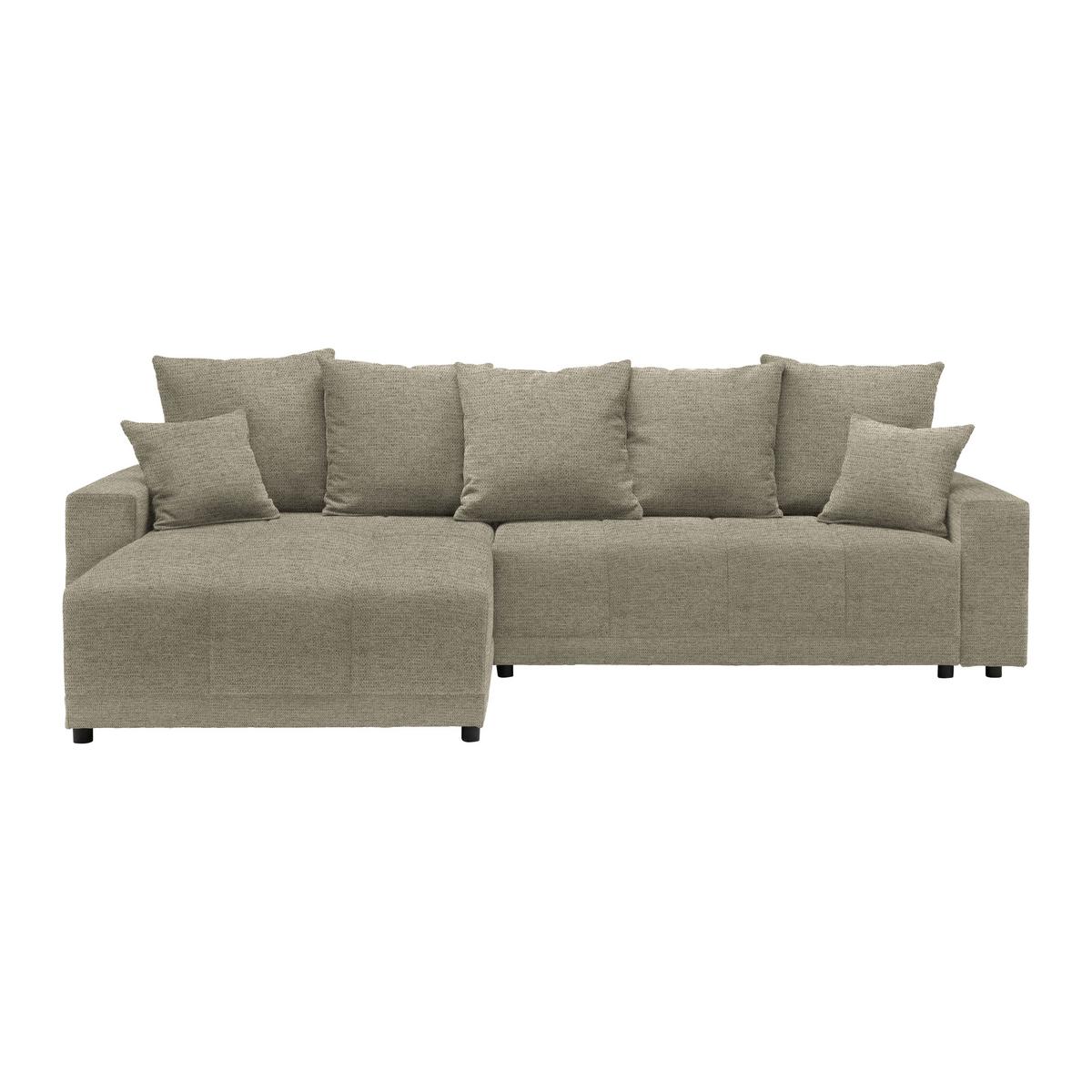 Ecksofa Alatri Greige - Greige/Schwarz, MODERN, Kunststoff/Textil (289/90/176cm) - Based