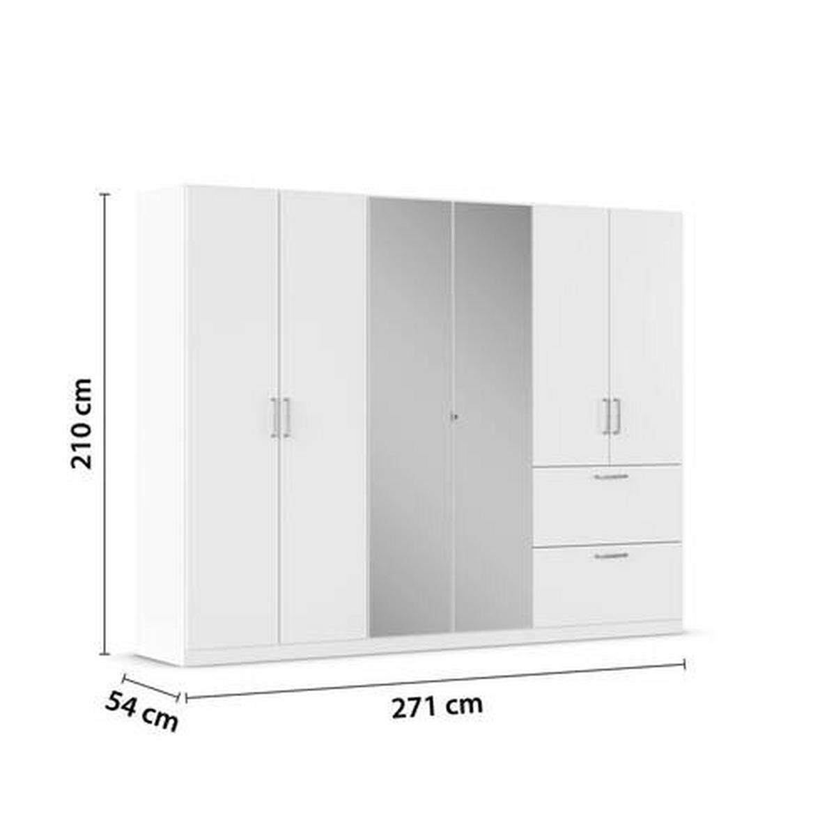 DULAP USI ROTATIVE PADUA - alb, Modern, material pe bază de lemn (271/210/54cm) - Modern Living