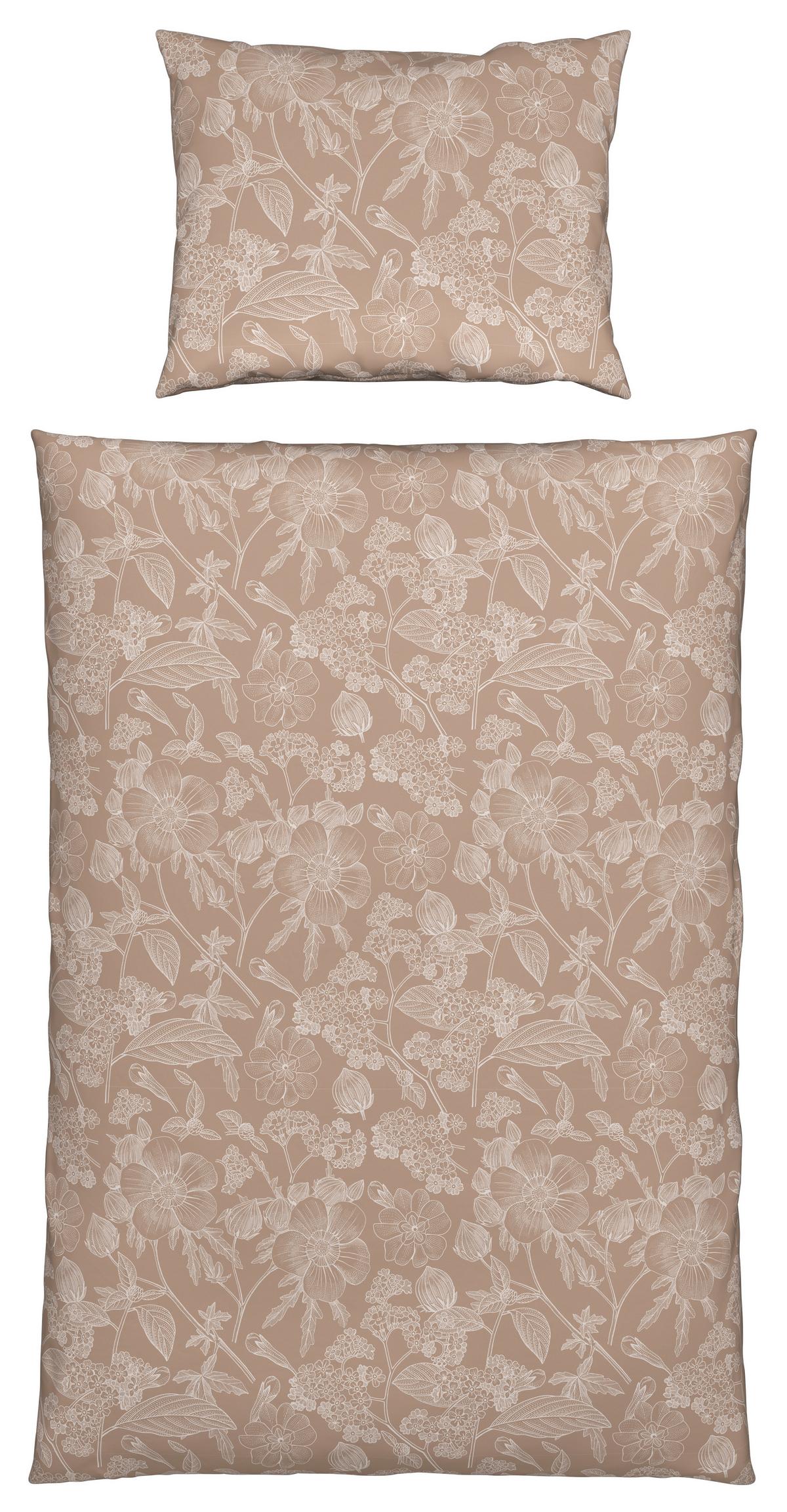 BETTWÄSCHESET LINETTE - Grau, Romantik / Landhaus, Textil (160/210cm) - Modern Living