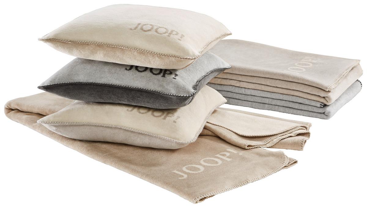 KOC DOMOWY JOOP! MELANGE-DOUBLEFACE - kolor naturalny/oliwkowa zieleń, Design, tkanina (150/200cm) - Joop!