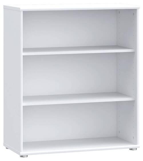 REGAŁ TEMPRA 2 - biały/kolor aluminiowy, Design, materiał drewnopochodny (73,7/85,5/34,8cm)