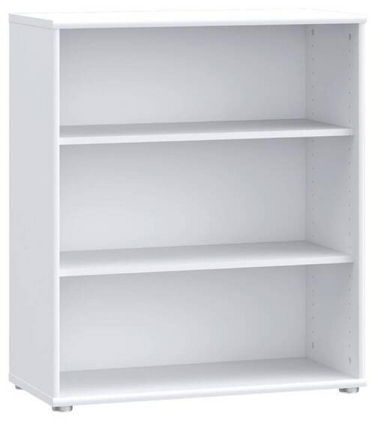 REGAŁ TEMPRA 2 - biały/kolor aluminiowy, Design, materiał drewnopochodny (73,7/85,5/34,8cm)