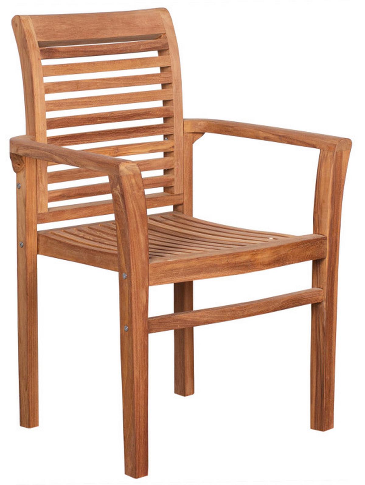 Gartensessel Woodie Teak - Basics, Holz (63/92/52cm) - Gardenson