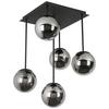 TAKLAMPA LIP - kromfärg/svart, Modern, metall/glas (41/41/61cm) - Mömax