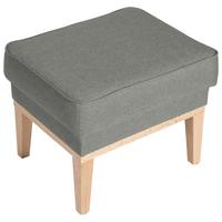 HOCKER ANGELO - Hellgrau/Naturfarben, KONVENTIONELL, Holz/Textil (50/41/41cm) - Max Winzer