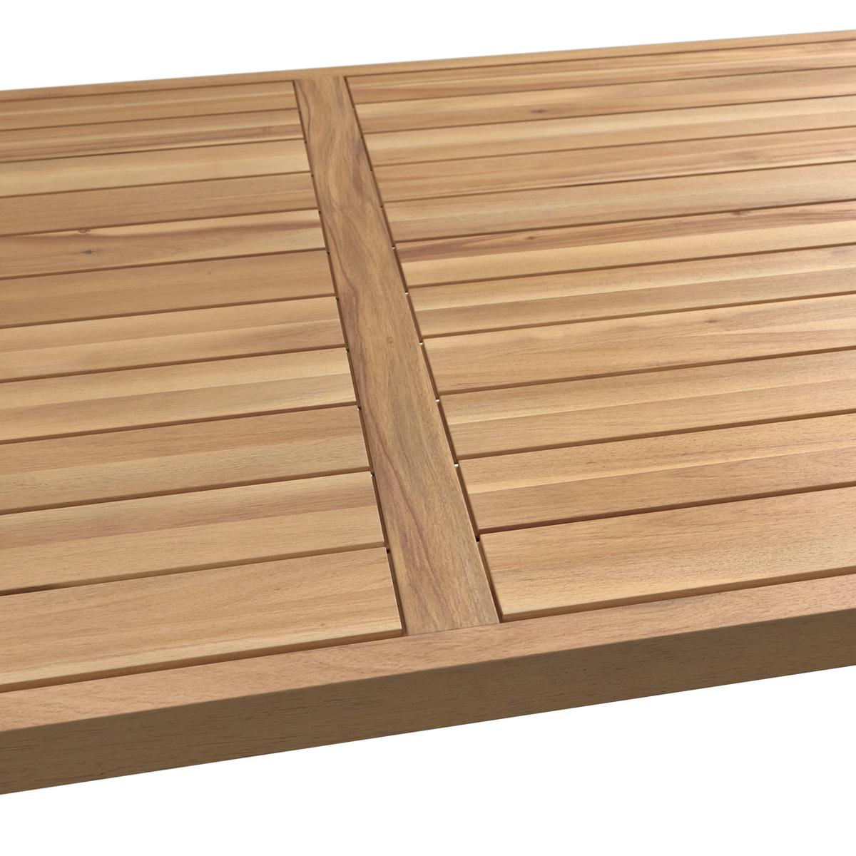 Gartentischgruppe Simba Akaziefarben, 7-teilig - Akaziefarben, Natur, Holz (100/200/77cm) - Mömax